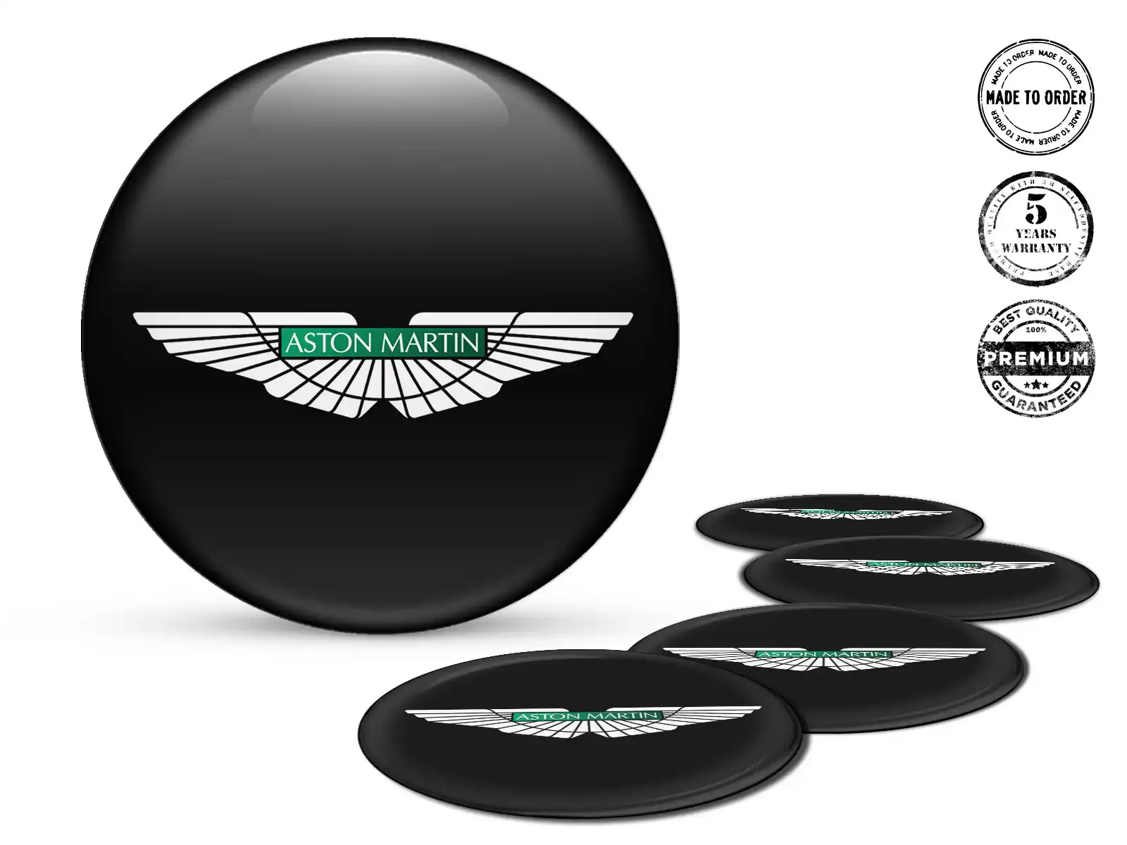 Aston Martin Radembleme Stil Hochwertige Gewölbte Labels